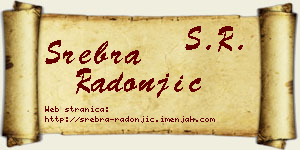 Srebra Radonjić vizit kartica